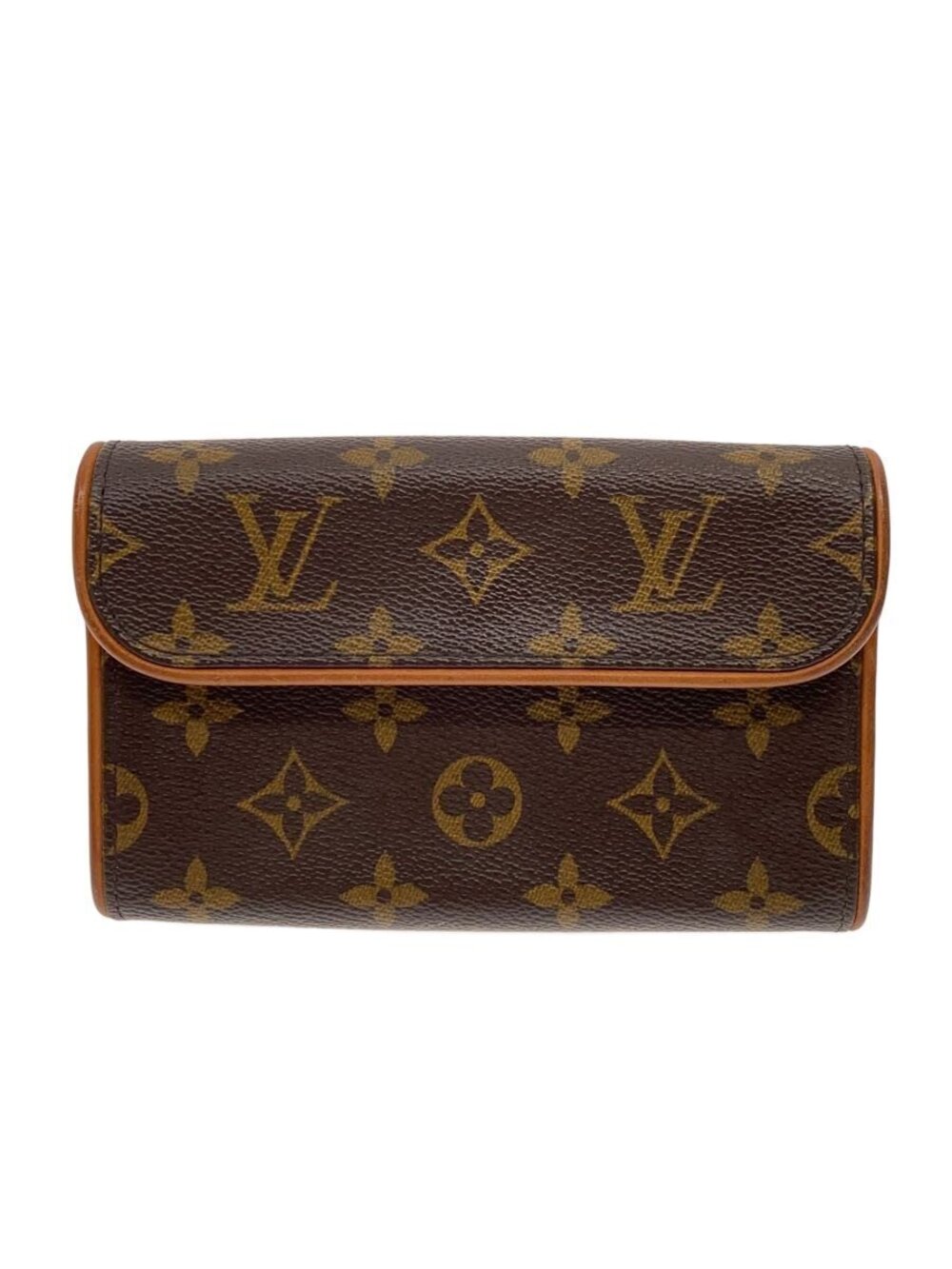 LOUIS VUITTON Pochette Florentine Monogram Canvas Brown